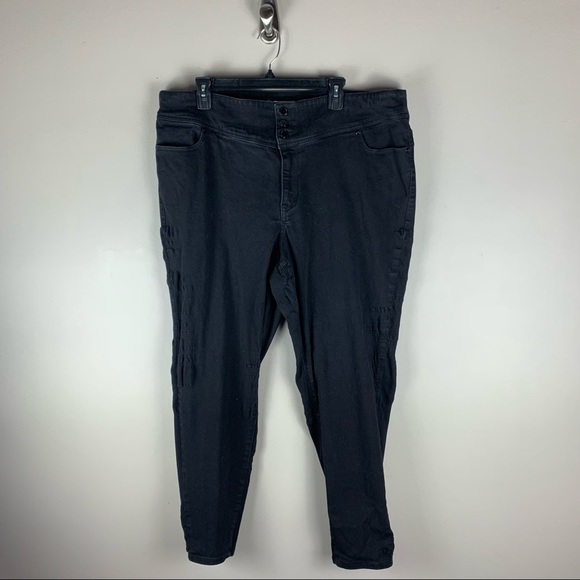 Lane Bryant Black Hi-Rise Signature Fit Jeggings size 22 - Picture 1 of 8